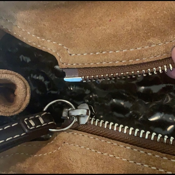 π€ Authentic Coach Suede Satchel Bag Purse - Great Condition π€ - Picture 7 of 11